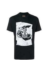 T-shirt à col rond imprimé noir et blanc Vivienne Westwood Anglomania