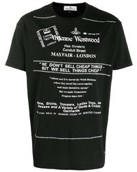 T-shirt à col rond imprimé noir et blanc Vivienne Westwood