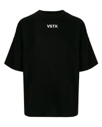 T-shirt à col rond imprimé noir et blanc Vostok CLTH