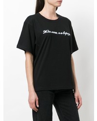 T-shirt à col rond imprimé noir et blanc Natasha Zinko