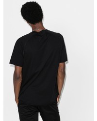 T-shirt à col rond imprimé noir et blanc Balmain