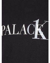 T-shirt à col rond imprimé noir et blanc Palace