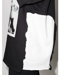 T-shirt à col rond imprimé noir et blanc Rick Owens
