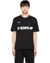 T-shirt à col rond imprimé noir et blanc Y-3