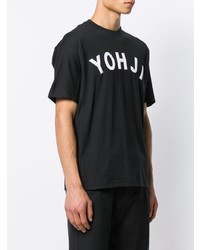 T-shirt à col rond imprimé noir et blanc Y-3