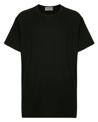 T-shirt à col rond imprimé noir et blanc Yohji Yamamoto