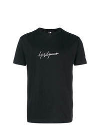 T-shirt à col rond imprimé noir et blanc Yohji Yamamoto