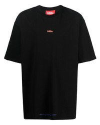 T-shirt à col rond imprimé noir 032c