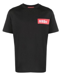 T-shirt à col rond imprimé noir 032c