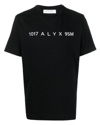 T-shirt à col rond imprimé noir 1017 Alyx 9Sm