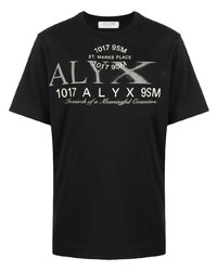 T-shirt à col rond imprimé noir 1017 Alyx 9Sm
