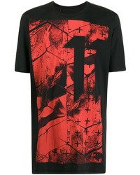 T-shirt à col rond imprimé noir 11 By Boris Bidjan Saberi