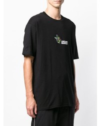 T-shirt à col rond imprimé noir Stussy