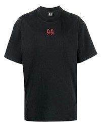 T-shirt à col rond imprimé noir 44 label group