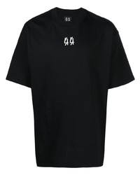 T-shirt à col rond imprimé noir 44 label group