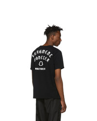 T-shirt à col rond imprimé noir Moncler Genius