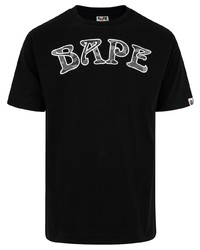 T-shirt à col rond imprimé noir A Bathing Ape