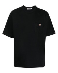 T-shirt à col rond imprimé noir A Bathing Ape