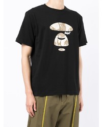 T-shirt à col rond imprimé noir AAPE BY A BATHING APE