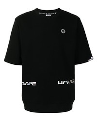 T-shirt à col rond imprimé noir AAPE BY A BATHING APE