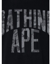 T-shirt à col rond imprimé noir A Bathing Ape