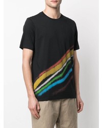 T-shirt à col rond imprimé noir Paul Smith