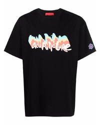 T-shirt à col rond imprimé noir ACUPUNCTURE 1993