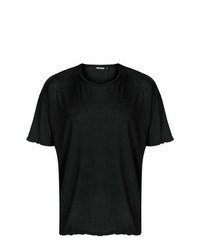 T-shirt à col rond imprimé noir Adaptation