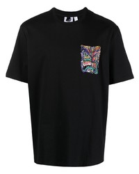 T-shirt à col rond imprimé noir adidas