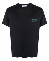 T-shirt à col rond imprimé noir AFFIX