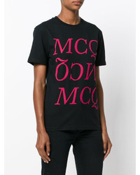 T-shirt à col rond imprimé noir MCQ