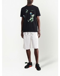 T-shirt à col rond imprimé noir Off-White