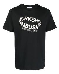 T-shirt à col rond imprimé noir Ambush