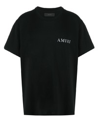 T-shirt à col rond imprimé noir Amiri