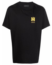 T-shirt à col rond imprimé noir Amiri