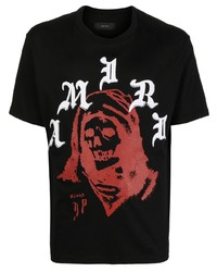 T-shirt à col rond imprimé noir Amiri