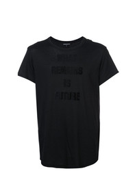 T-shirt à col rond imprimé noir Ann Demeulemeester