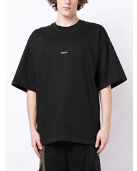 T-shirt à col rond imprimé noir Oamc