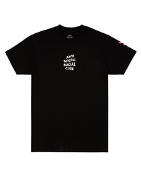 T-shirt à col rond imprimé noir Anti Social Social Club