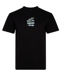 T-shirt à col rond imprimé noir Anti Social Social Club