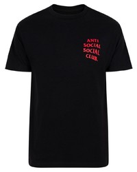 T-shirt à col rond imprimé noir Anti Social Social Club