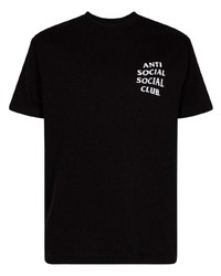 T-shirt à col rond imprimé noir Anti Social Social Club