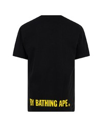 T-shirt à col rond imprimé noir A Bathing Ape