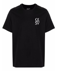 T-shirt à col rond imprimé noir Arc'teryx