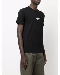 T-shirt à col rond imprimé noir Stone Island