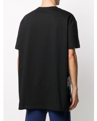 T-shirt à col rond imprimé noir Balmain