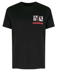 T-shirt à col rond imprimé noir Armani Exchange