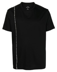 T-shirt à col rond imprimé noir Armani Exchange