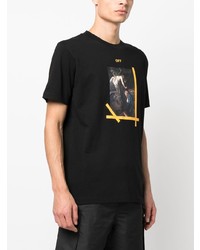 T-shirt à col rond imprimé noir Off-White