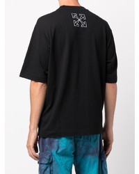 T-shirt à col rond imprimé noir Off-White